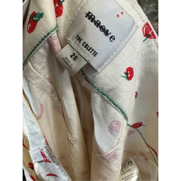 Anthropologie The Colette Cropped Wide-Leg Trousers by Maeve: Printed Linen Edit - Picture 10 of 10